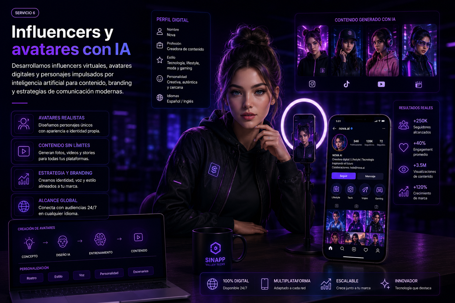 Influencers y avatares con IA