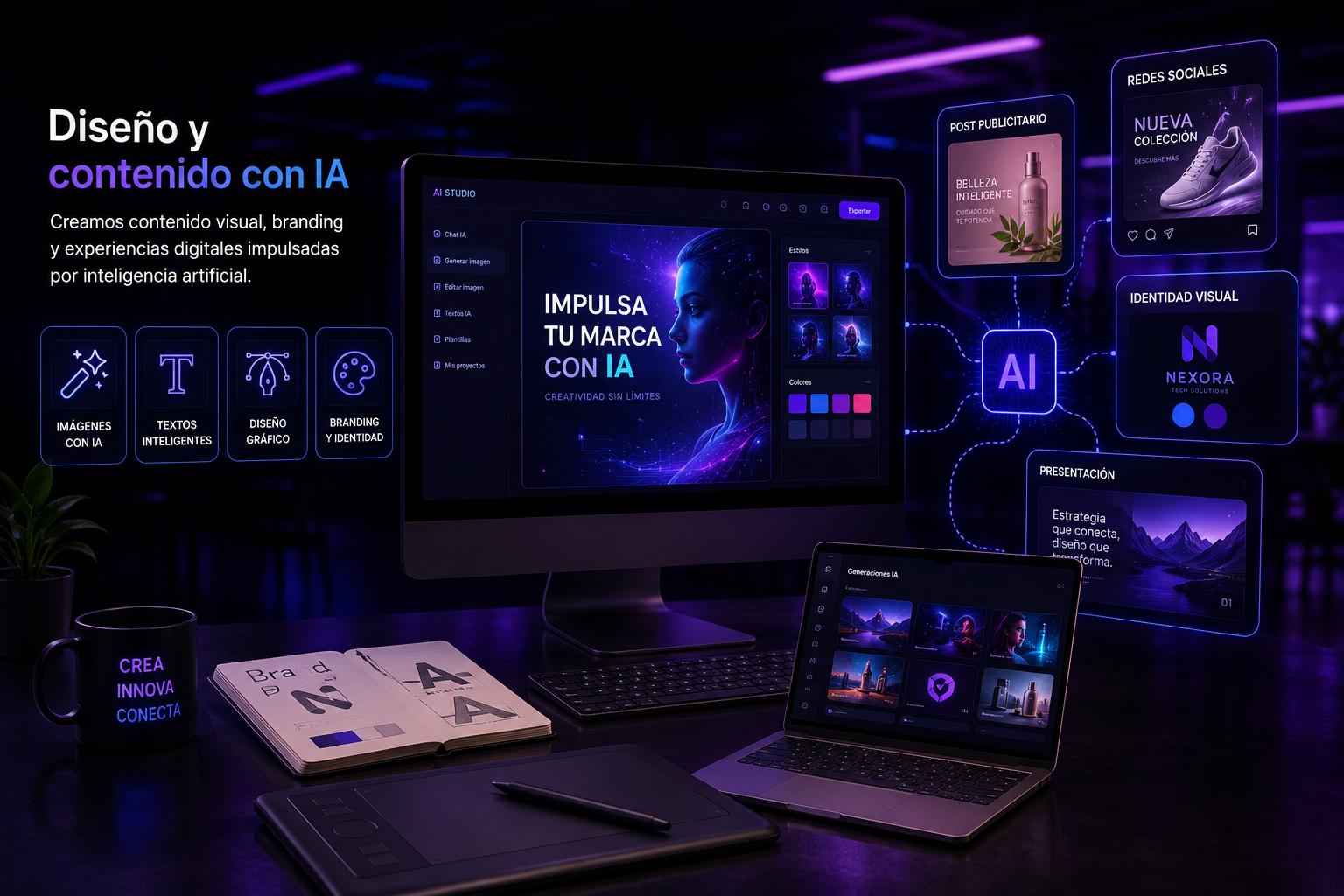 Diseño y contenido con IA